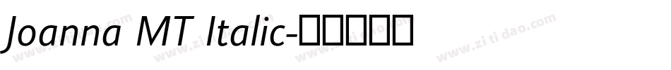 Joanna MT Italic字体转换